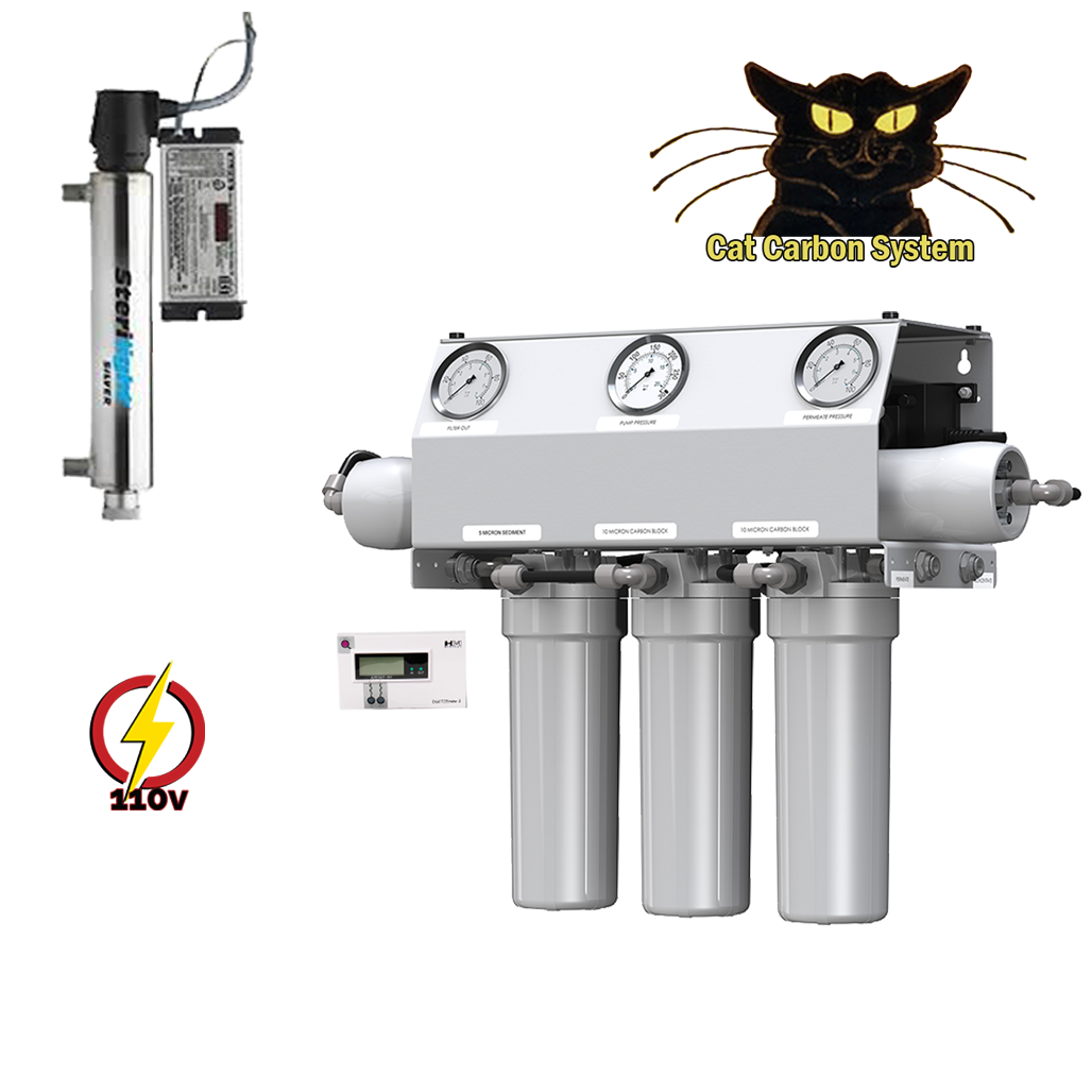 Brewing Water 10" 200 GPD Cat Carbon Reverse Osmosis System