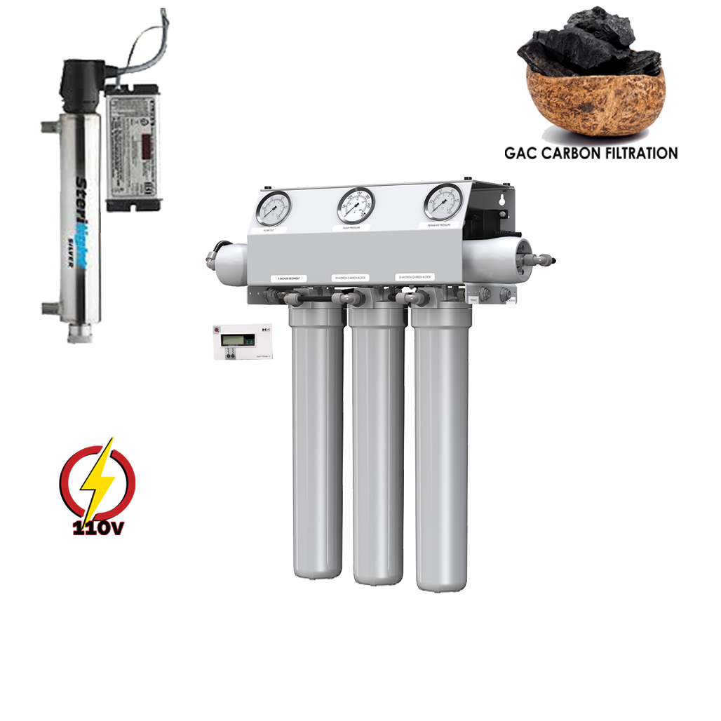 Brewing Water 200 GPD with 20" Sediment and GAC Carbon Filtration